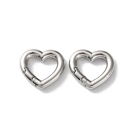 304 Stainless Steel Spring Gate Clasps, Heart