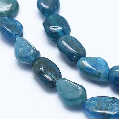 Natural Apatite Beads Strands, Tumbled Stone, Grade A, Nuggets