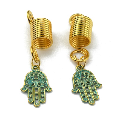 Perles de dreadlocks en alliage, clips de décoration de pendentifs de cheveux de tressage, pour la coiffure