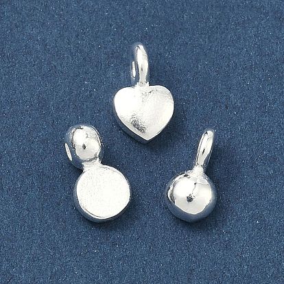 925 серебряные шармы, серебряный цвет гальваническим, с печатью 925