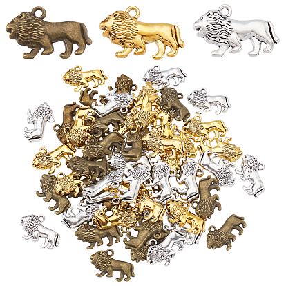 60 подвески из цинкового сплава в тибетском стиле, лев