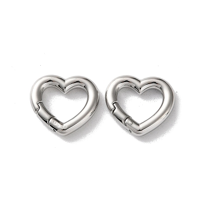 304 Stainless Steel Spring Gate Clasps, Heart