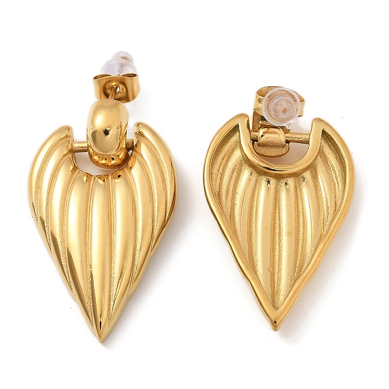 304 из нержавеющей стали серьги, сердце