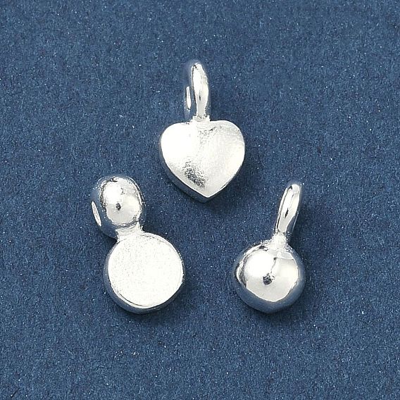 925 серебряные шармы, серебряный цвет гальваническим, с печатью 925