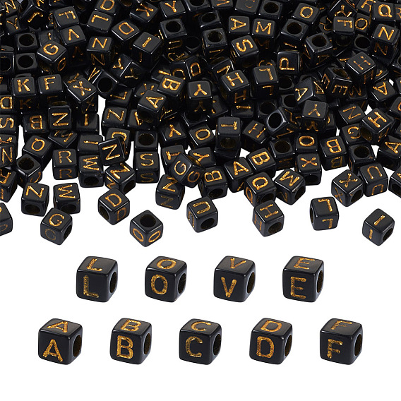 Покрытие акриловыми шариками, металла обвитые, куб со смешанными буквами