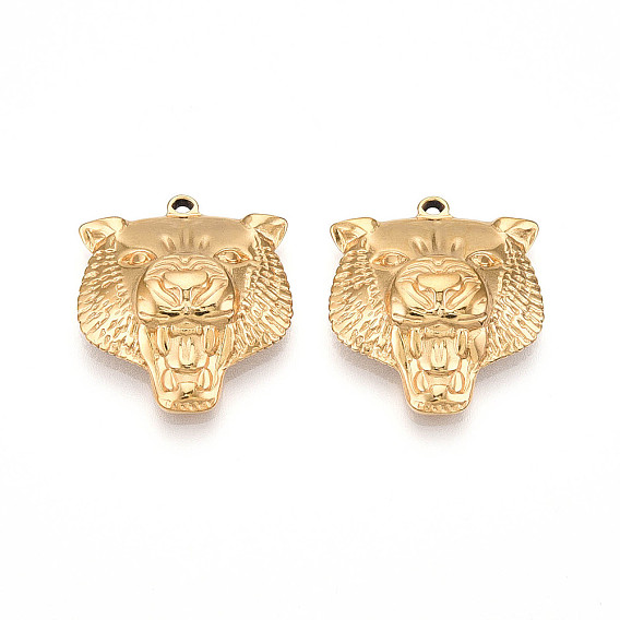 304 подвески из нержавеющей стали, ионное покрытие (ip), амулеты тигр