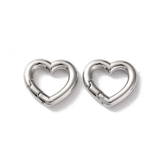 304 Stainless Steel Spring Gate Clasps, Heart