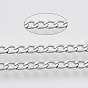 304 Stainless Steel Curb Chains, with Spool, Unwelded