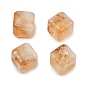 Heated Natural Citrine Beads, Cube