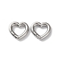 304 Stainless Steel Spring Gate Clasps, Heart