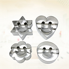 Stainless Steel Cookie Molds, Cookie Cutter, Flower/Heart/Star/Round