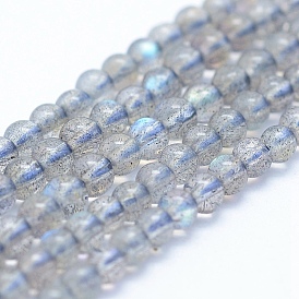Natural Labradorite Beads Strands, Grade A++, Round