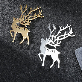 Personalized and creative elk brooch for women, simple deer corsage, stainless steel animal pin, anti-exposure accessories