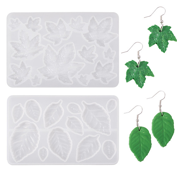 4 шт 2 стили силиконовые формы, формы для литья смолы, для уф-смолы, изготовление ювелирных изделий из эпоксидной смолы, белые