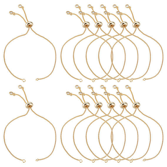 12шт. стойка, покрытие, латунь, изготовление браслетов-цепей, со стразами, долговечный, изготовление браслетов-слайдеров, без кадмия и без свинца