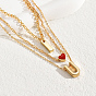Железные тросовые цепи 3 многослойные ожерелья, ожерелье я люблю тебя на день святого валентина
