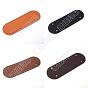 4Pcs 4 Colors PU Leather Oval Long Bag Bottom, for Knitting Bag, Women Bags Handmade DIY Accessories