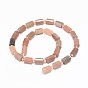 Natural Sunstone Beads Strands, Faceted, Column