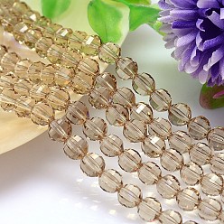 K9 Glass, Faceted Round K9 Glass, Imitation Austrian Crystal Bead Strands, Grade AAA