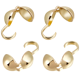 100шт. латунные наконечники бусин, Калотте заканчивается, крышка раскладушки, круглый