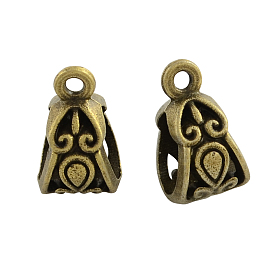 Поручни из сплава в тибетском стиле, петля под залог, шарф под залог бисера, без кадмия и без свинца, 13.5x8x8.5 мм, отверстие : 2 мм, внутренний диаметр: 6 мм, Около 980 шт / 1000 г