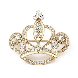 Rhinestone Crown Brooch Pins, Alloy Badge for Backpack Clothes