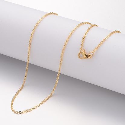 Ion Plating(IP) 304 Stainless Steel Necklace, Cable Chains, with Lobster Clasps