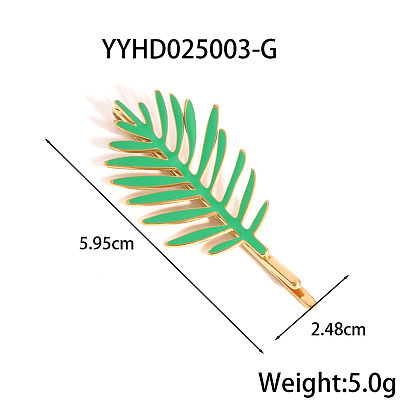 Заколки-невидимки из нержавеющей стали в форме листьев для женщин