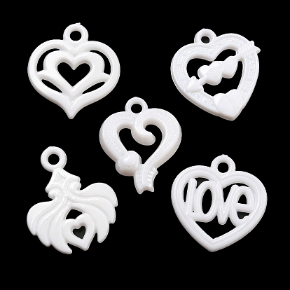 Непрозрачные акриловые подвески ко Дню святого Валентина, сердце прелести