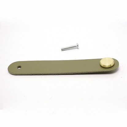 Leather Handle, Jewelry Box Accessories, with Aluminum Screws