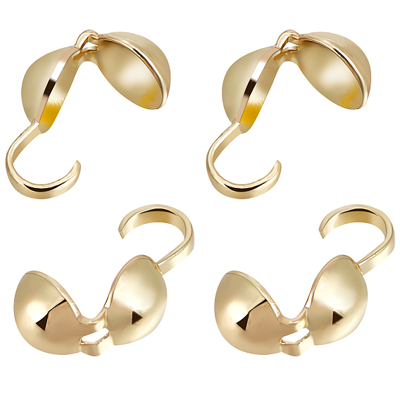 100шт. латунные наконечники бусин, Калотте заканчивается, крышка раскладушки, круглый