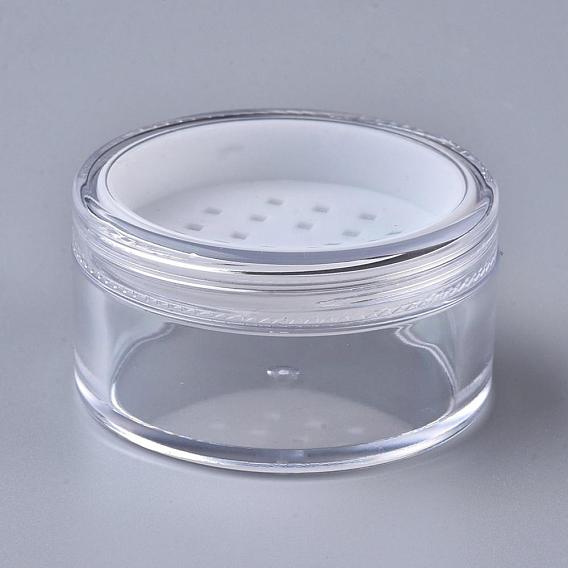 Пластиковая пустая бутылка для порошка as & hdpe с сифтером и винтовой крышкой, футляр для образцов консилера-пудры, пудра для век