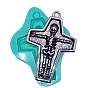 Cross with Skeleton Pendant Food Grade Silicone Molds, Resin Casting Molds, for UV Resin, Epoxy Resin Jewelry Making