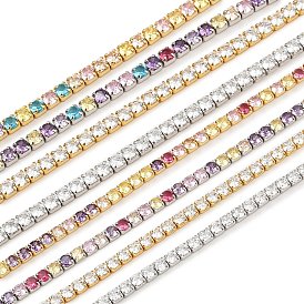 925 цепочки из стерлингового серебра с кубическим цирконием, для изготовления теннисных браслетов и ожерелий