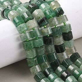 Натуральный зеленый клубника кварц бисер нити, колонка, с бисером