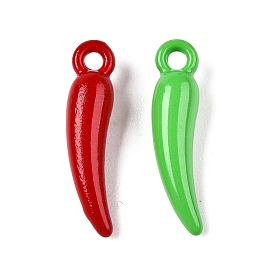 Alloy Enamel Pendants, Cadmium Free & Lead Free, Chili Charm