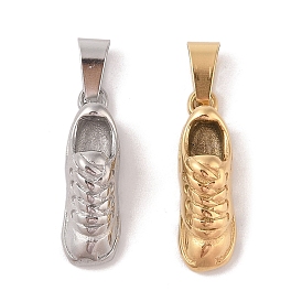 PVD Vacuum Plating 304 Stainless Steel Pendants, Shoes Charm