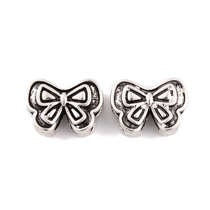 Tibetan Style Alloy Beads, Lead Free & Cadmium Free, Bowknot