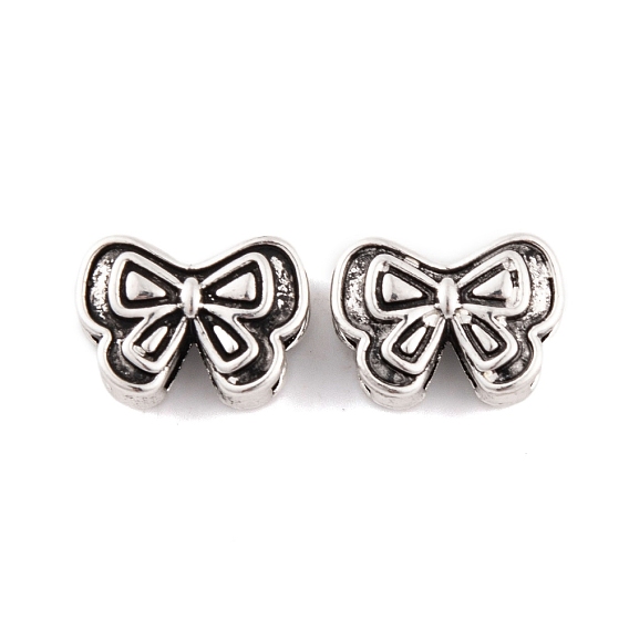 Tibetan Style Alloy Beads, Lead Free & Cadmium Free, Bowknot