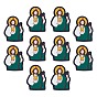 10Pcs Jesus Silicone Focal Beads