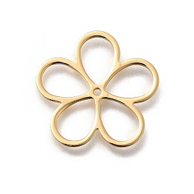 Латунные подвески, без кадмия, без никеля и без свинца, полые цветок прелести