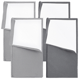 4 листы 2 цвета 4 слои серебряная полировальная ткань, ткань для чистки ювелирных изделий, чистящее средство для стерлингового серебра, прямоугольные