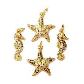 Латунные микро проложить кубического циркония подвески, с целью перехода в кольце, морская звезда/морской конёк