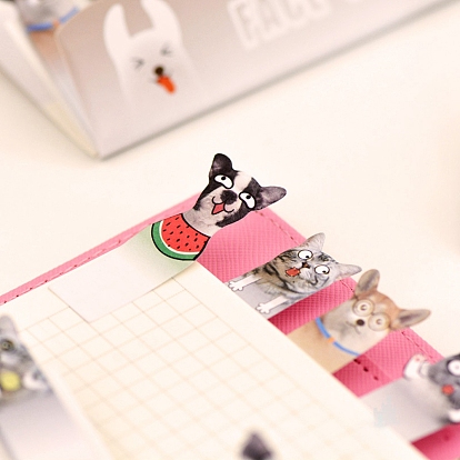 Cute Dog Paper Memo Pad, Sticky Notes, Sticker Index Tabs, for Office School Reading