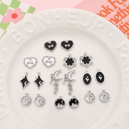 Непрозрачные акриловые подвески, со сплавочной фурнитурой