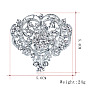 Crystal Rhinestone Heart Lapel Pin, Alloy Brooch for Backpack Clothes