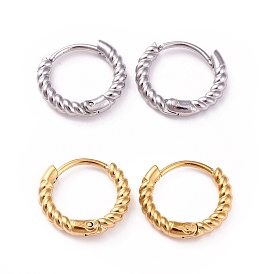 304 серьги-кольца в форме веревки из нержавеющей стали для женщин
