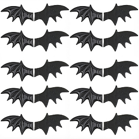 80Pcs 2 Styles Imitation Leather Evil Wings Ornament Accessories, for DIY Hair Accessories, Halloween Theme Clothes, Left/Right