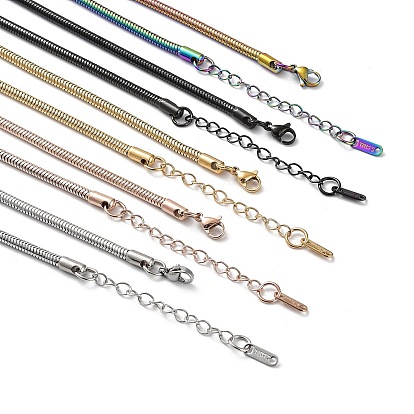 304 ожерелье из круглой змеиной цепи из нержавеющей стали