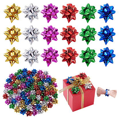 120 шт. 6 цветные пластиковые рождественские украшения, звездные цветы